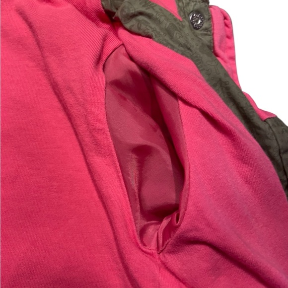 Kids Olive Green Jacket with Pink Accents - Picture 4 of 13